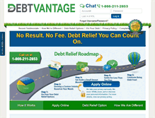 Tablet Screenshot of debtvantage.com